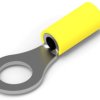Insulated ring cable lug, 2.62-6.62 mm², AWG 12 to 10, 8.33 mm, M8, yellow, 34856