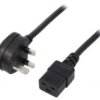 Kabel: 3X1,5Mm2, Bs 1363 (G) Wtyk,Iec C19 Żeński, 3M Lt-318(13A)+549 3X1.5...