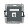 MINI Gniazdo telefoniczne 1xRJ11 4-stykowy beznarzędziowe grafitowy mat 28MGT-1 KARLIK