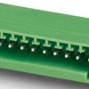 Pin header, 3 pole, pitch 2.5 mm, angled, green, 1881451