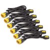 APC AP8706S-WWX591 APC Power Cord Kit (6 ea), Locking, C13 to C14, 1.8m, Blue