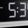 BC27BEU Digital quartz alarm clock, XL LED display, black