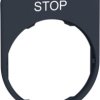 Label holder, printed with "STOP", for Harmony XB4F/XB5F, ZBYFP2304