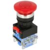 Przełącznik; bezpieczeństwa; przyciskowy; LAS0-B3Y-11M/R; ON-(OFF)+OFF-(ON); grzybkowy; 2 tory; czerwony; bez podświetlenia; mon