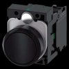 3SU1100-0AB10-1BA0 Push button, 1 NO, black, round