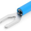 Insulated forked cable lug, 0.26-1.65 mm², AWG 22 to 16, blue, 696471-1