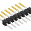 Pin header, 8 pole, pitch 2.54 mm, straight, black, 10050446