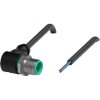 Sensor actuator cable, M12-cable plug, angled to open end, 3 pole, 10 m, PUR, black, 4 A, 240772-0005