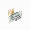 Złącze D-Sub 9-pinowe Żeński Kąt Proste Przewlekany raster 2.74mm Złoto