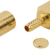 MMCX plug 50 Ω, RG-178, RG-196, Belden 83265, solder connection, angled, 262102