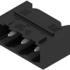 Pin header, 3 pole, pitch 5 mm, angled, black, 1840130000