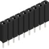 Socket header, 9 pole, pitch 2.54 mm, straight, 10025428