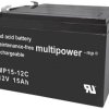 Akumulator ołowiowy multipower PB-12-15 MP15-12C, AGM, 12 V, 15 Ah