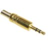 Wtyk jack 3.5mm stereo metalowy złoty