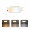 Oprawa podtynkowa downlight LED, 9W, 780lm, IP20, CCT, kwadratowa, biała, ALEXIS-SQ HOROZ