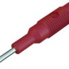 Adapter wtyczka 2 mm pin + 4 mm gniazdo, czerwony