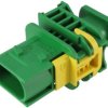 Plug, unequipped, 3 pole, straight, 1 row, green, 3-1670730-1