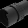 Pushbutton, illuminable, groping, waistband round, black, mounting Ø 16 mm, 61-1110.0