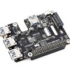 Waveshare PCIe To USB 3.2 Gen1 And M.2 HAT For Raspberry Pi 5, Supports NVMe Protocol Solid State Drive, Expands 4-Ch USB 3.2 Po