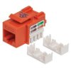Moduł Keystone Rj45 Utp Cat5e Pomarańczowy Punch-Down
