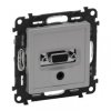VALENA LIFE Gniazdo HD15 (VGA) +JACK aluminium 753370