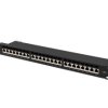 PATCH PANEL 24 PORT 1U 19” KAT.7 EKRANOWANY CZARNY LANBERG