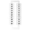 Oznacznik do złączek (EURO) 2,5-70mm2 /1-20/ biały 43192 /1 blister=20 szt/