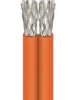 CAT 7A kabel sieciowy duplex, S/FTP (PiMF), Pomarańczowy - Długość kabla 100 m