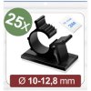 Quadrios 24CA451 Cable Clips Self-adhesive Black Bundle Ø 10-12.8 mm 25 pcs