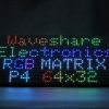 Waveshare RGB Full-Color LED Matrix Panel, 4mm Pitch, 64×32 Pixels, Adjustable Brightness