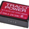 Konwerter DC/DC TEN 5WI, Uwe 36V dc, Uwe 9V, Uwy 12 V dc, TRACOPOWER 500 mA 5 W -40 °C 85 °C Otwór przelotowy