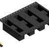 Pin header, 9 pole, pitch 2.54 mm, angled, black, SLLP5SMD0389GBTR