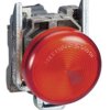 Signal light, illuminable, waistband round, red, front ring silver, mounting Ø 22 mm, XB4BV64