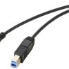 Renkforce Kabel USB USB 3.2 Gen1 Złącze męskie USB-C®, Złącze męskie USB-B 1.80 m czarny ekranowanie RF-5720408