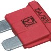Automotive flat fuse, 10 A, 80 V, red, (L x W x H) 19 x 5 x 19 mm, 166.7000.5102