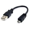 Kabel USB Złącze A USB A Złącze B Micro USB typu B dł. 150mm Kabel USB-A do USB Micro-B USB 2.0 kolor: Czarny