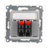 Gniazdo głośnikowe podwójne srebrne DGL32.01/43 Kontakt Simon54