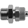 Screw-in fitting, L 25 mm, 18 bar, brass, nickel-plated, for hose, 110472