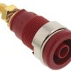 Gniazdo bananowe Żeński Połączenie lutowane typ Gniazdo bananowe Czerwony 32A Hirschmann Test & Measurement rozmiar 4 mm
