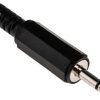 Złącze Jack 3,5 mm Męski Mono Montaż na kablu Czarny