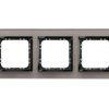 IMPRESJA PRESTIGE Ramka 3 potrójna szklana 4 mm szare szkło + ramka czarna R-3YGC/41/25 OSPEL