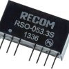Konwerter DC/DC RSO, Uwe 9V dc, Uwe 4.5V, Uwy 3.3V dc, Recom 300 mA 1 W -40 °C 85 °C Otwór przelotowy