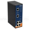 IPS-2042TX, Switch przemysłowy inteligentny, DIN, 4x 10/100 RJ-45 PoE + 2x 10/100 RJ-45, O-Ring <10ms