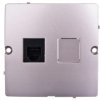 Simon Basic Gniazdo telefoniczne pojedyncze RJ12 satynowe BMT1.02/29