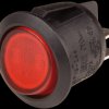 WS R13-244 B SW RT Rocker switch, round, 2x ON - OFF, black/red