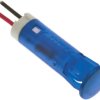 Lampka kontrolna do montażu panelowego 24V dc, niebieska 8mm LED Niebieski Wyprowadzenia APEM