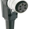 Jack, 7 pole, solder cup, screw locking, angled, WKV 70