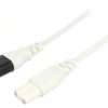Kabel: 2x0,75mm2, IEC C7 żeński,IEC C8 męski, 1,8m LT503+538 H03VVH2-F 2X0.75 1.8M WHT