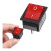 Przełącznik Klawiszowy KCD4 250V 16A Czerwony Podświetlany ON/OFF 4-PIN