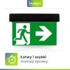 Oprawa ewakuacyjna natynkowa SUPREMA D-std M 3H AT IP54 NT BLK + (E2, E3) / 93994